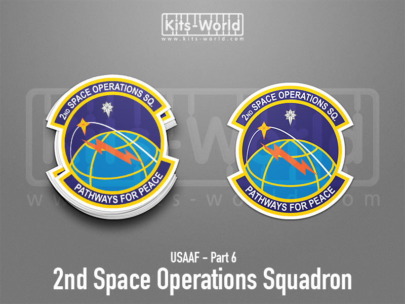 Kitsworld SAV Sticker - USAAF - 2nd Space Operations Squadron W:93mm x H:100mm 